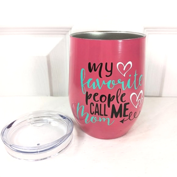 Mom 13 Oz Travel Mug Cup NWOT Stainless Steel Pink Gift - Picture 14 of 15